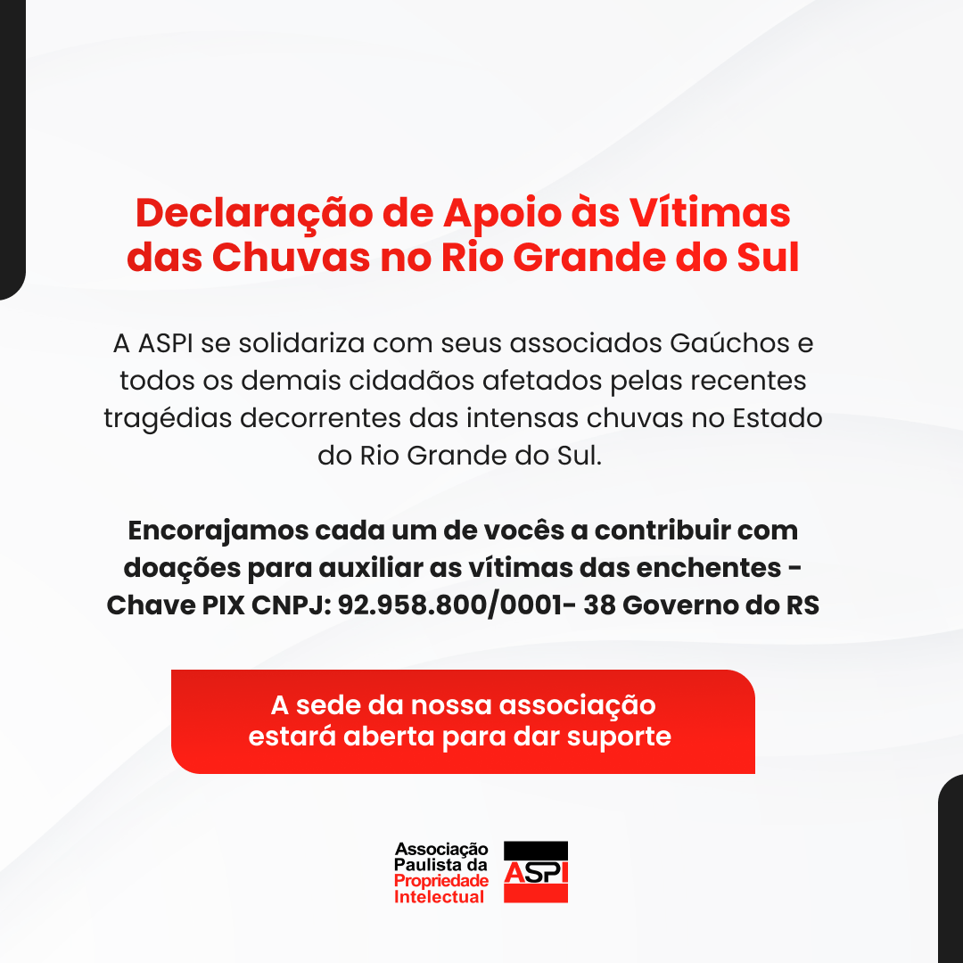 Boletim 06/2024 – ASPI SOLIDARIEDADE: DECLARAÇÃO DE APOIO ÀS VÍTIMAS DO RIO GRANDE DO SUL