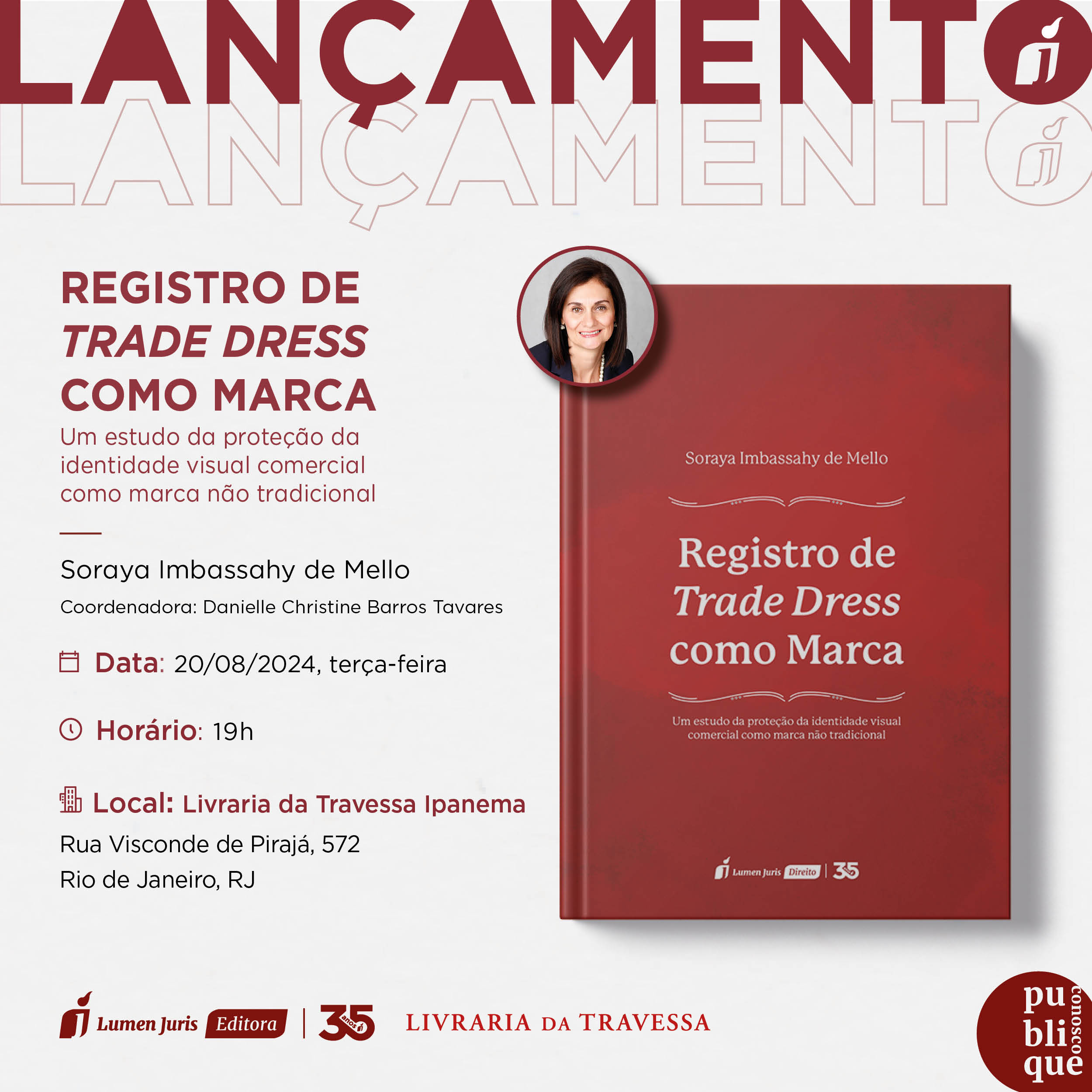 Boletim 08/2024 – ASPI apoia lançamento da obra: Registro de Trade Dress como Marca