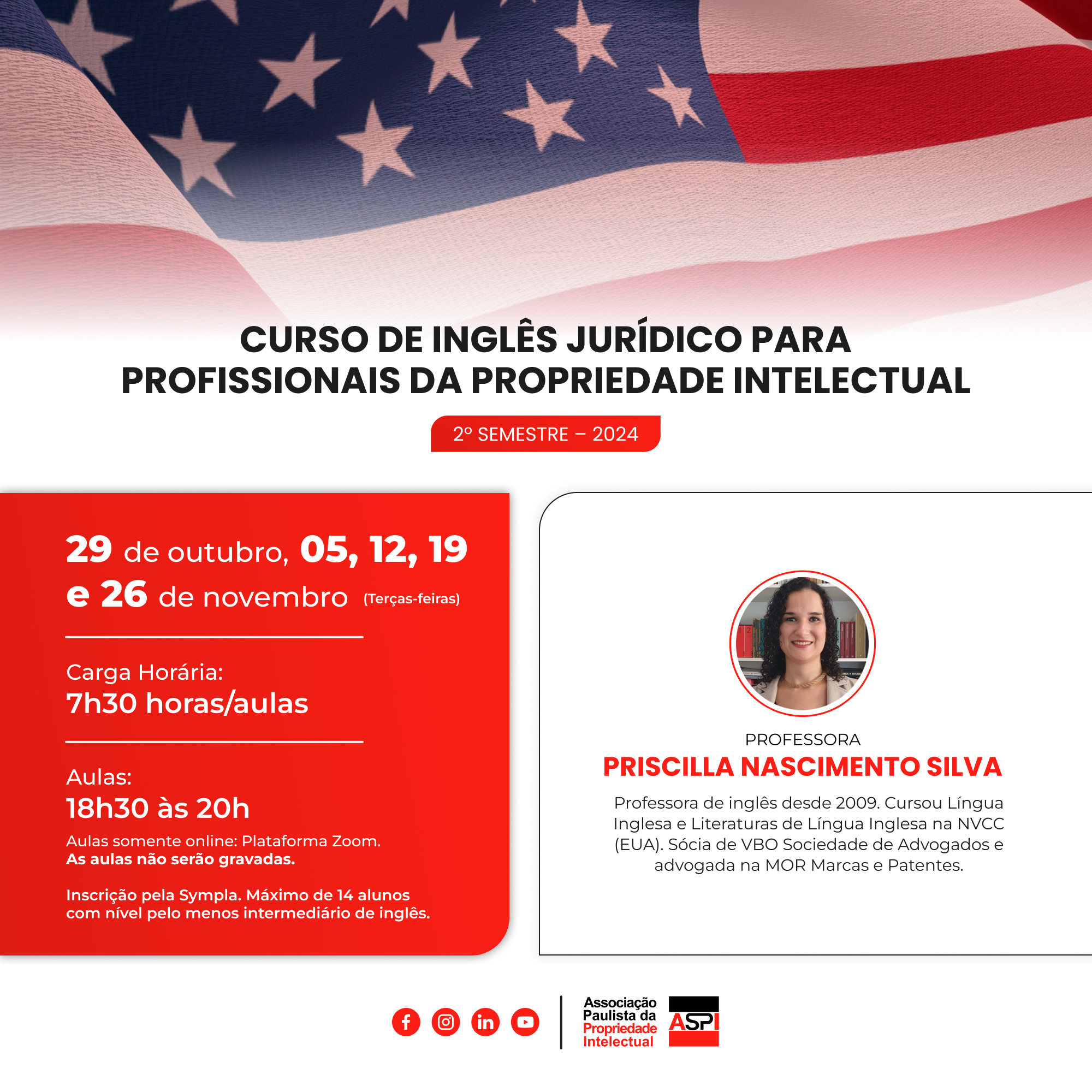 Boletim 08/2024 – CURSO DE INGLÊS JURÍDICO PARA PROFISSIONAIS DA PI