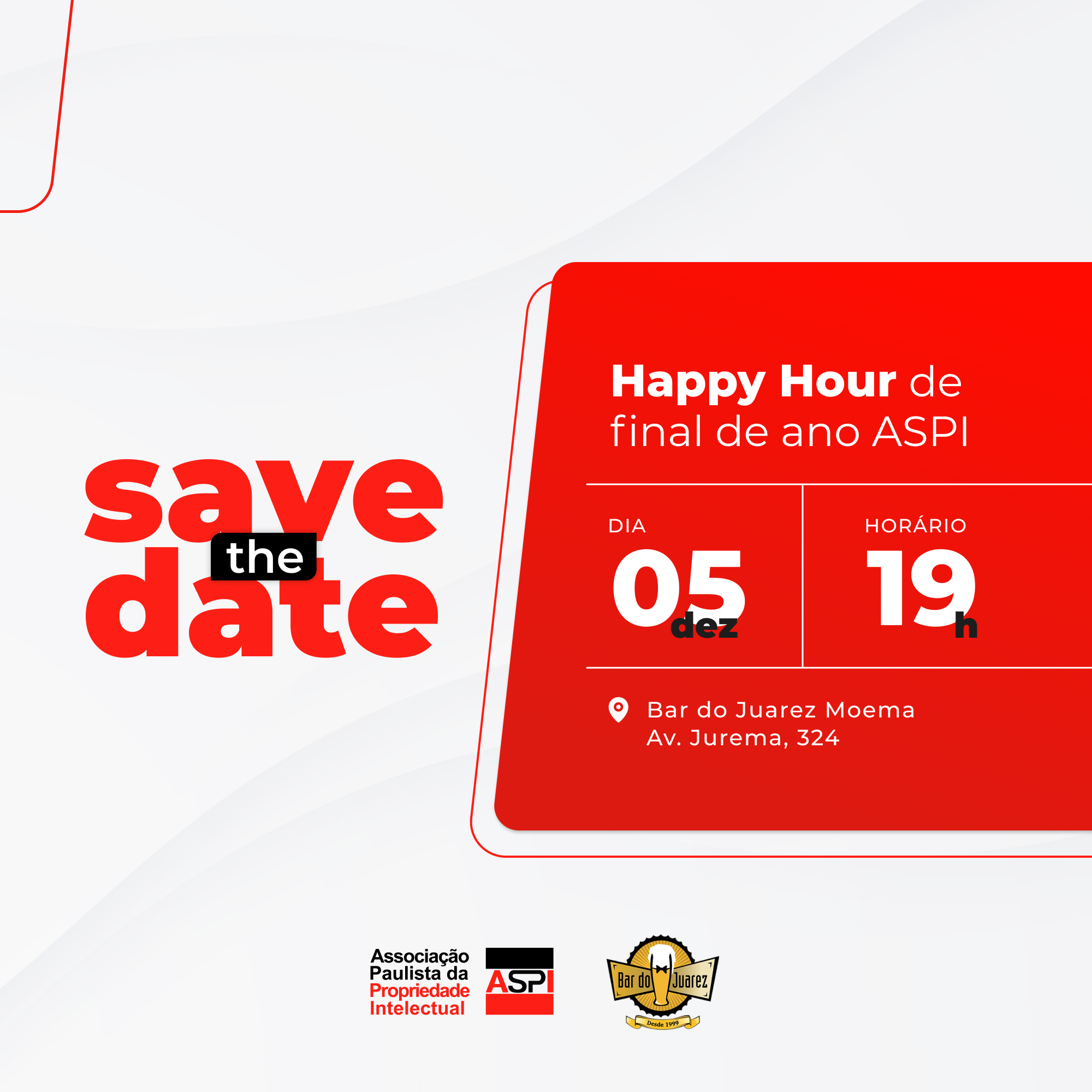 Boletim 10/2024 – SAVE THE DATE: Happy Hour de final de ano ASPI